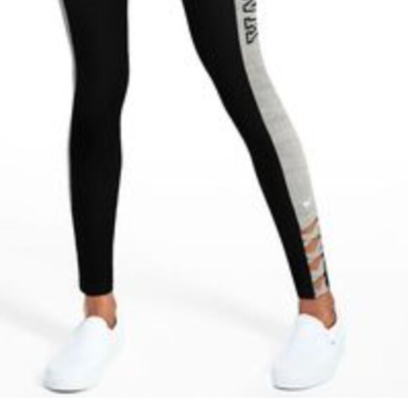 NWOT Pink Victoria's Secret Super Slim Strappy Yoga Leggings Pants - Picture 2 of 9